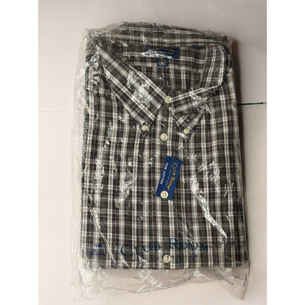 NWT CLUB ROOM BY CHARTER HOUSE MEN'S XXL PLAID BUTTON DOWN SHIRT - Picture 4 of 7